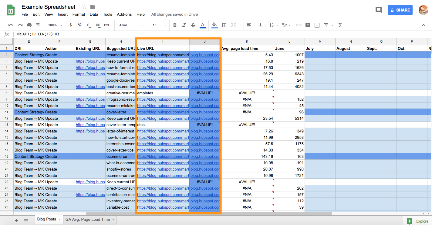 how to do equations in google sheets